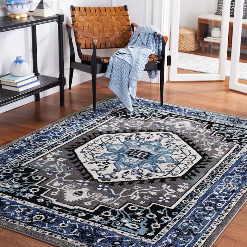 SAFAVIEH Vintage Hamadan Madge Rug - 8' x 10' - Blue/Grey