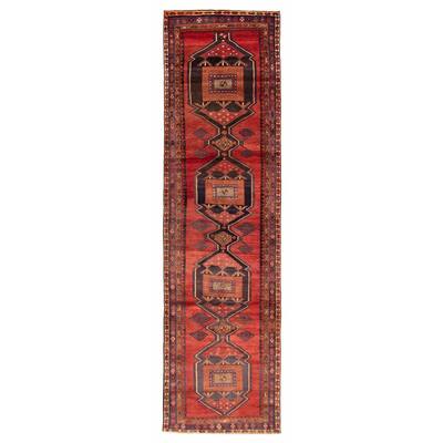 ECARPETGALLERY Hand-knotted Konya Anatolian Red Wool Rug - 3'6 x 13'1