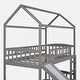 preview thumbnail 8 of 39, Twin Over Twin Bunk Bed with Slide, House Bed with Slide