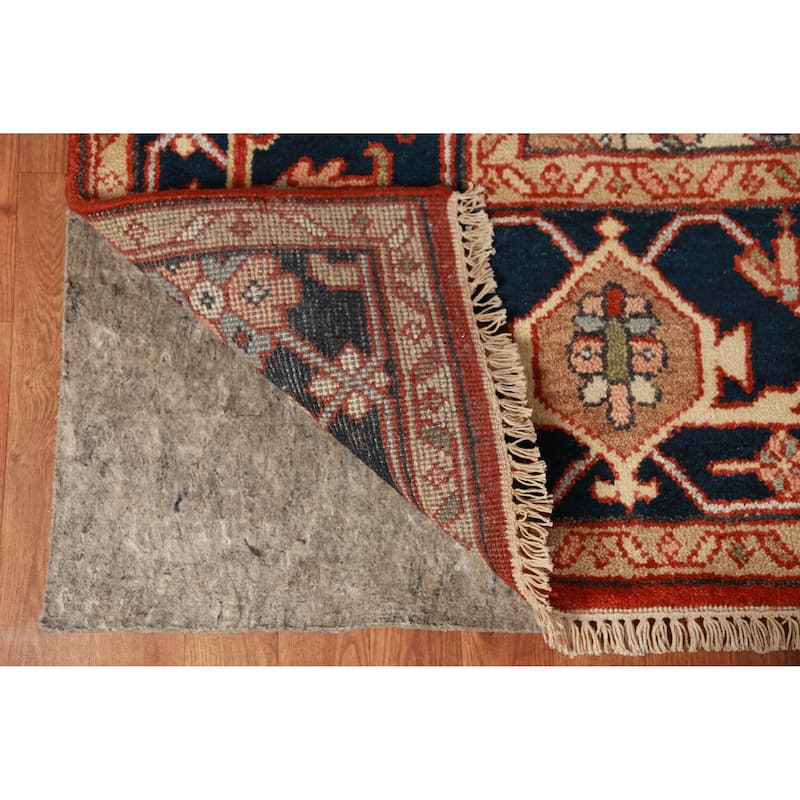 Geometric Heriz Serapi Oriental Rug Living Room Handmade Wool Carpet - 8'10" x 11'11"