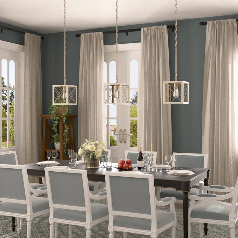 Kiro 1-light Modern Farmhouse Rectangle Pendant Light with UL Certified