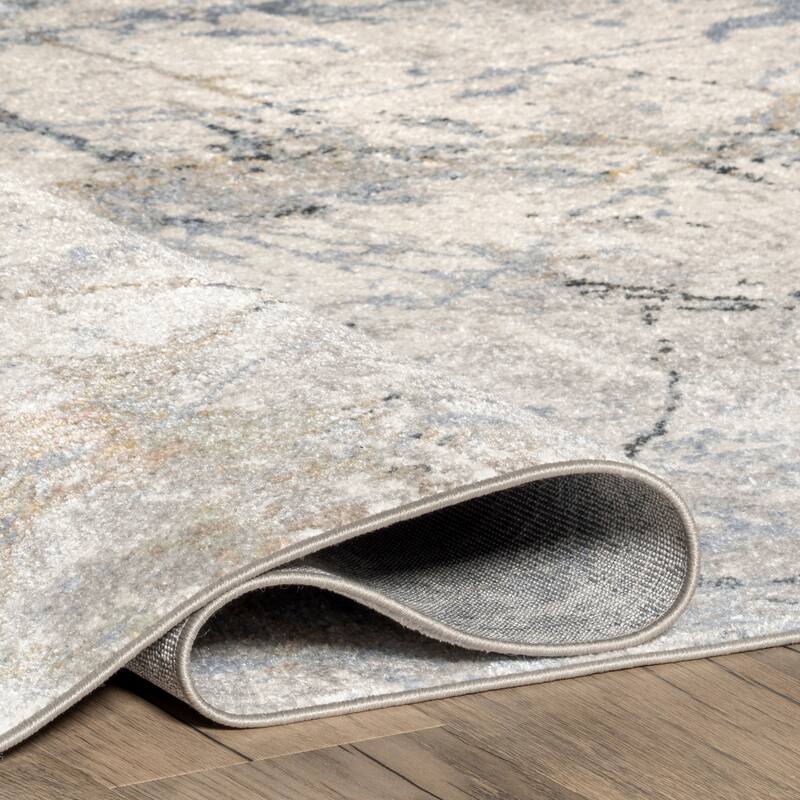 Nuloom Luca SpinClean Abstract Splatter Machine Washable Area Rug