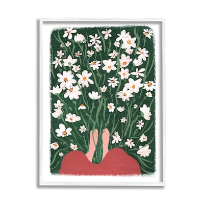 Stupell Standing in Peaceful Flower Meadow Blooming Daisies Painting Framed Wall Art, Design by Birgit Maria Kiennast