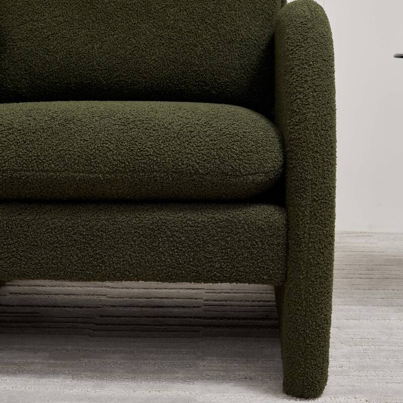 Modern Sherpa Upholstered Accent Chair Armchair for Office