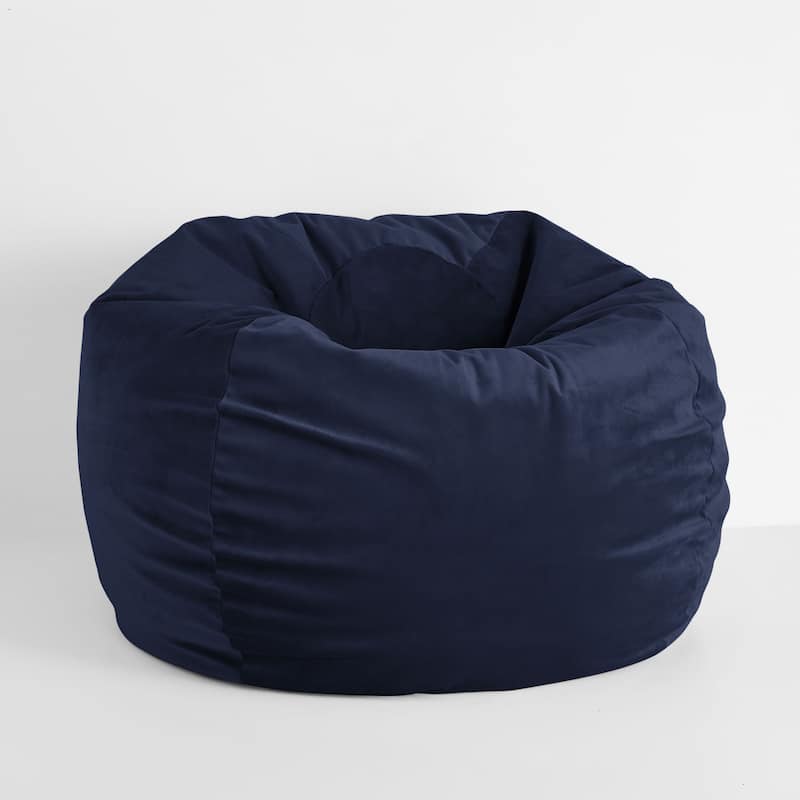 Sorra Home Solid Velvet Indoor Bean Bag