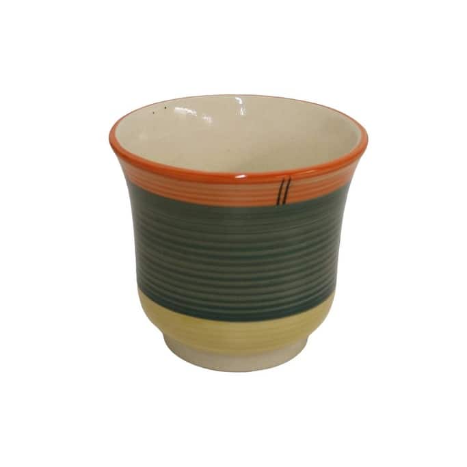 Home&Manor Ceramic Planter with Drain Hole