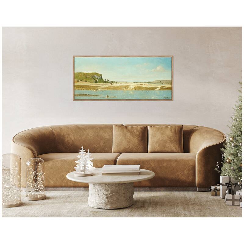 Kate and Laurel Sylvie Beaded The Banks of the River Durance Framed Canvas by The Art Institute of Chicago