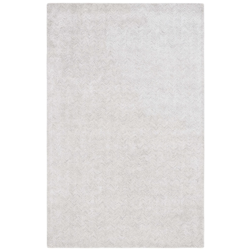 SAFAVIEH Handmade Glamour Ostilia Chevron Viscose Rug - 8' x 10' - Grey/Ivory