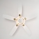 52'' Low Profile Ceiling Fan,White Ceiling Fans with Remote Control for ...