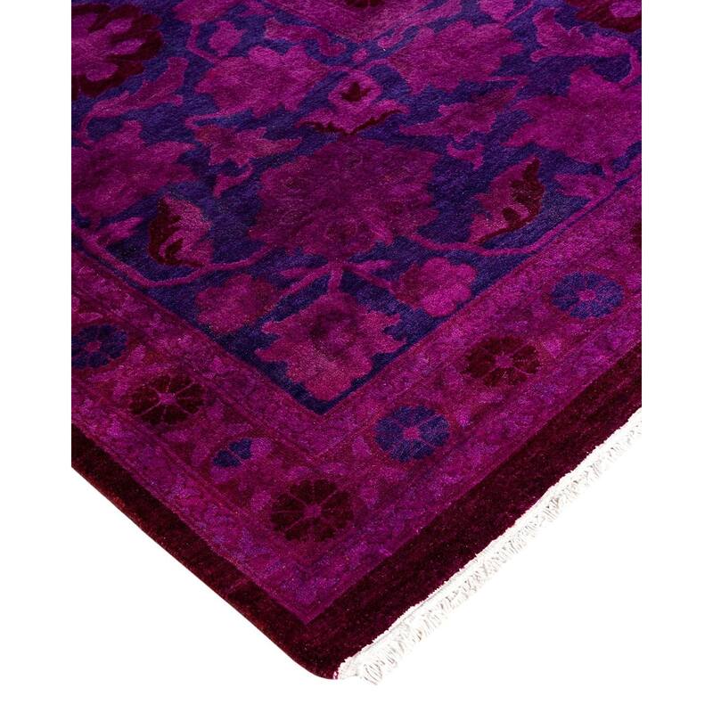 Fine Vibrance One-of-a-Kind Hand-Knotted Area Rug - Pink, 9' 5" x 11' 10" - 9' 5" x 11' 10"