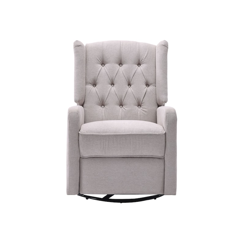 Swivel Recliner Lounge Chair with Footrest, Glider Motion & Ergonomic Design