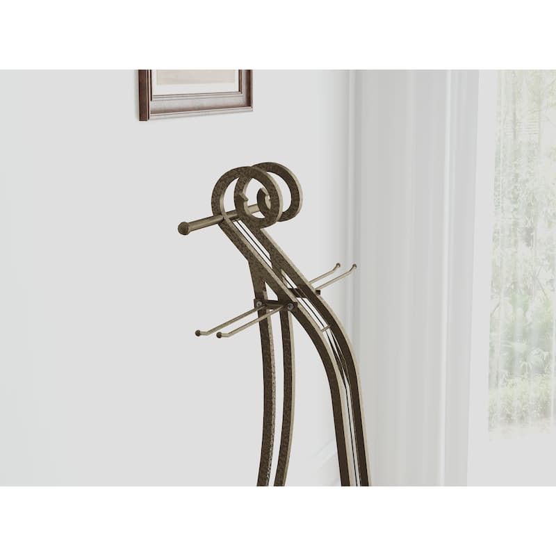 Featured Wine Storage Home Bar for Liquor, Freestanding Wine Rack with Storage Bottle, Cello Shaped Wine Bakers Rack