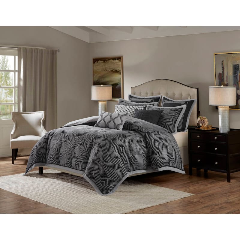 Madison Park Signature Shades of Serenity Jacquard Comforter Set
