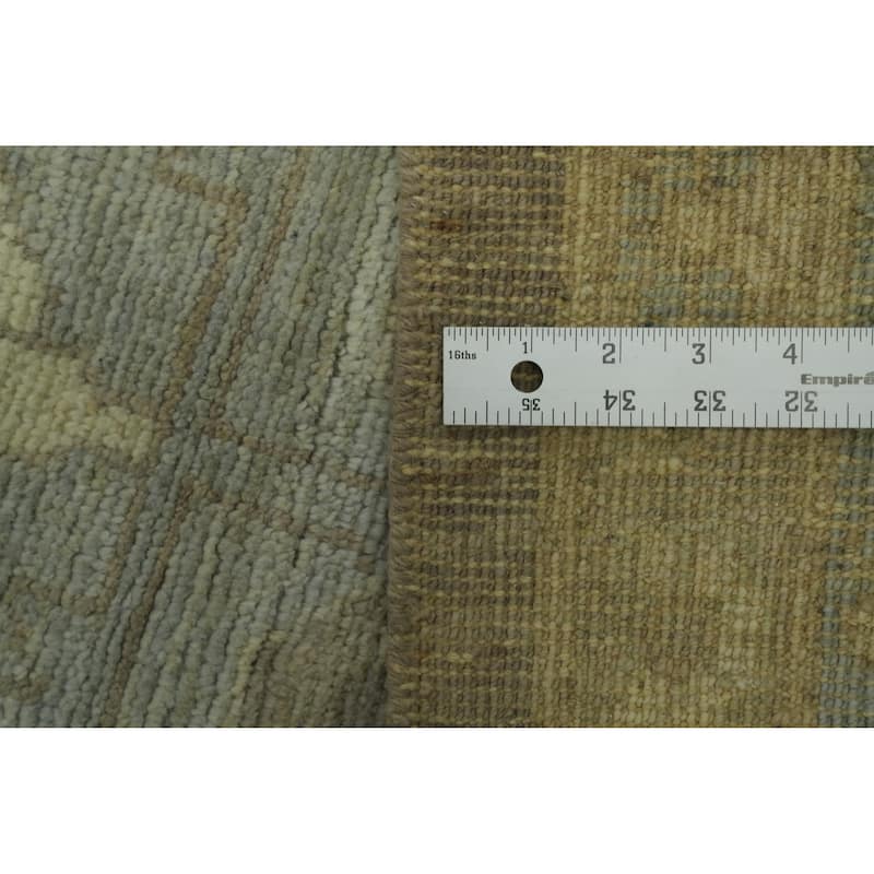 Vegetable Dye Wool Oushak Turkish Large Rug, Medallion Geometric Carpet - 13' 10'' X 10' 1''