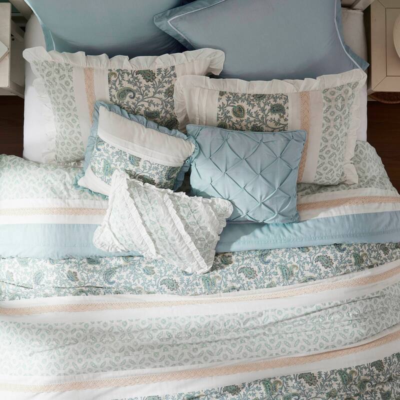Madison Park Vanessa 9 Piece Cotton Percale Comforter Set