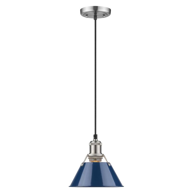 Golden Lighting Orwell Single Light 7-1/2" Wide Mini Pendant in Pewter