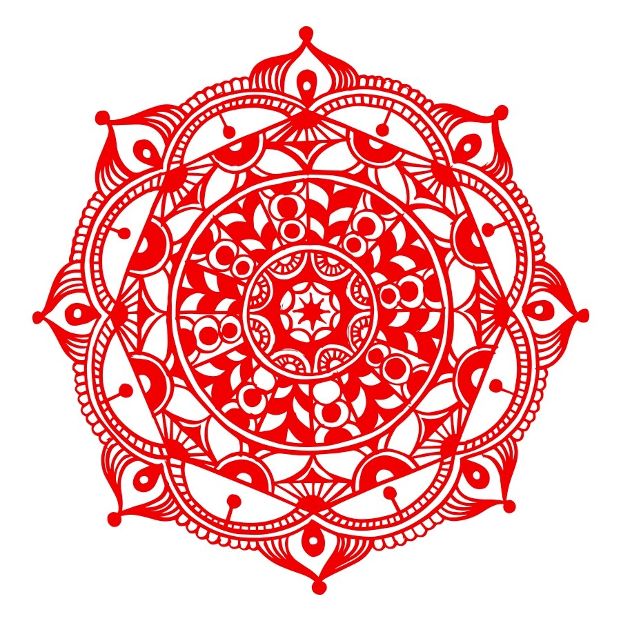 Mandala Wall Decals Om Sign Decal Yoga Sticker Vinyl Decals - Picture 21 of 34