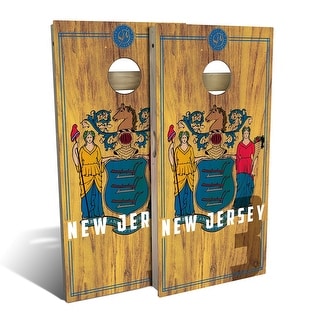 New Jersey State Flag 2 Outdoor Cornhole Board Set