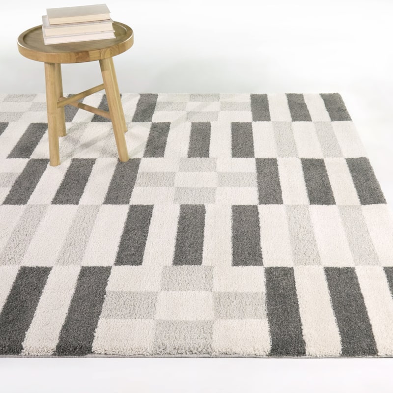Bardeen Modern Geometric Area Rug - Grey - 7'10" x 10'