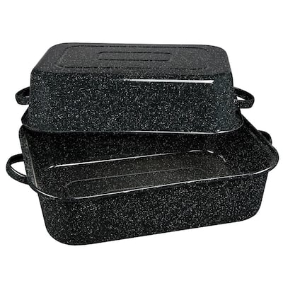 Granite Ware Covered Rectangle Roaster - 21-Inch