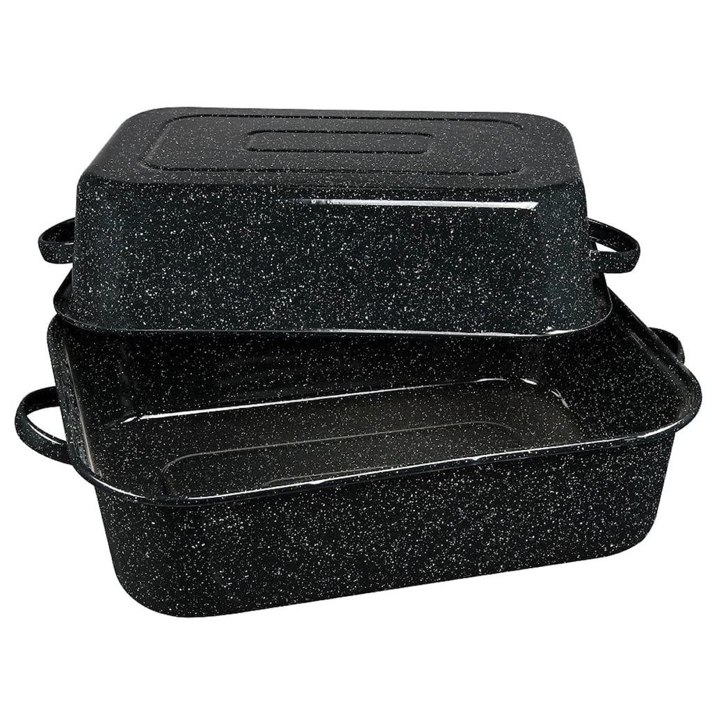 Granite Ware Covered Rectangle Roaster - 21-Inch