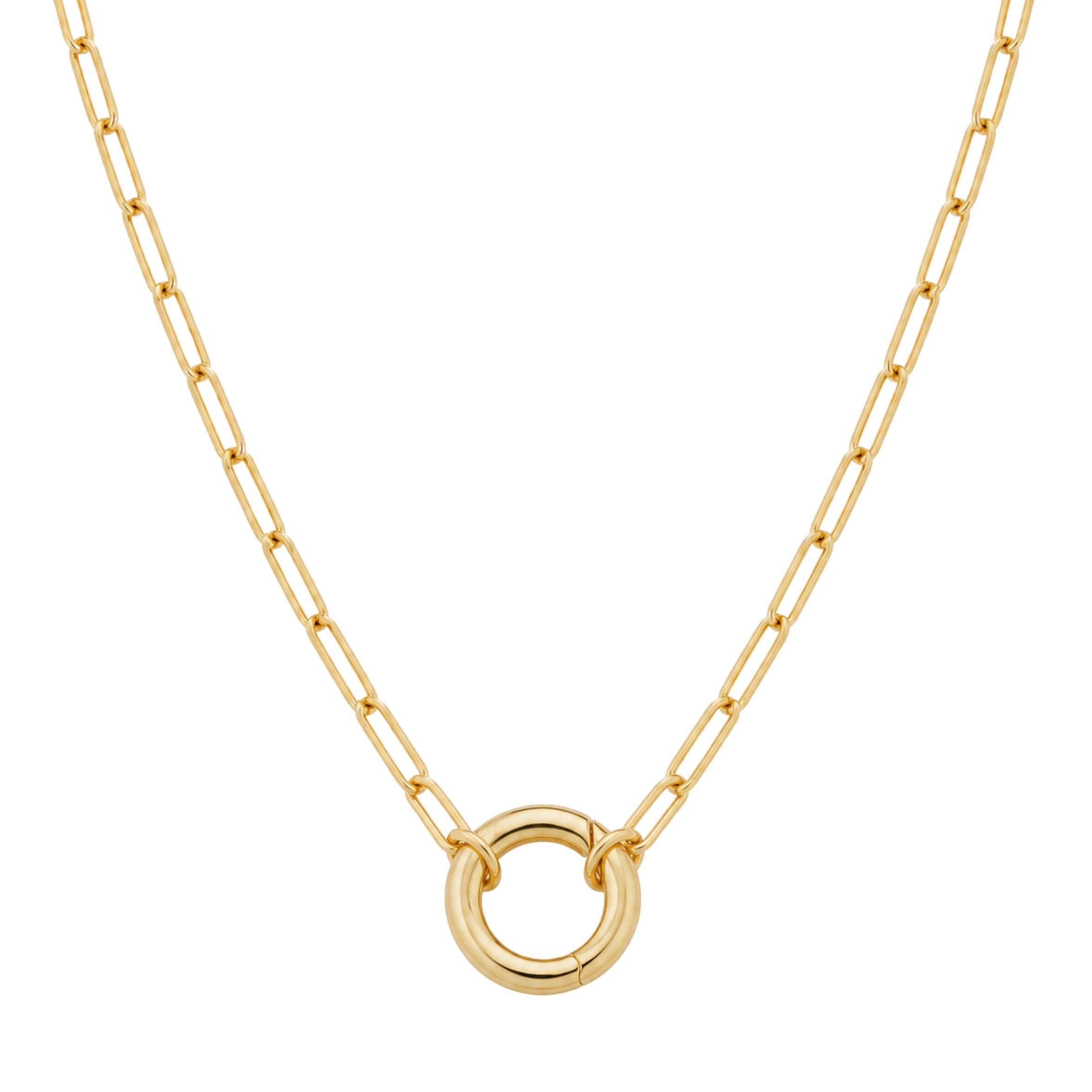 Au Naturale 14k Yellow Gold 3.8 mm Paperclip Necklace with Connector Clasp (16, 18 or 20 inches)