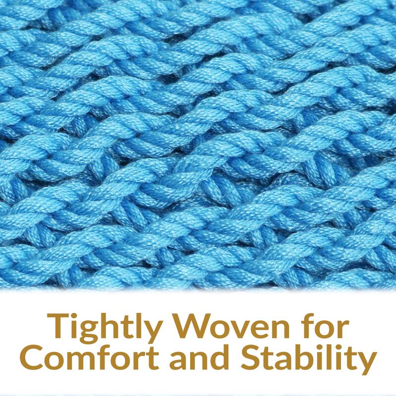 Sunnydaze Outdoor Extra Large Caribbean Polyester Rope Hammock Chair