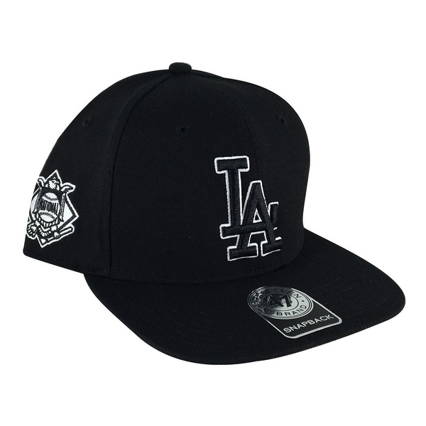 47 Brand Sure Shot Los Angeles Dodgers Snapback Hat Cap - Black on Black