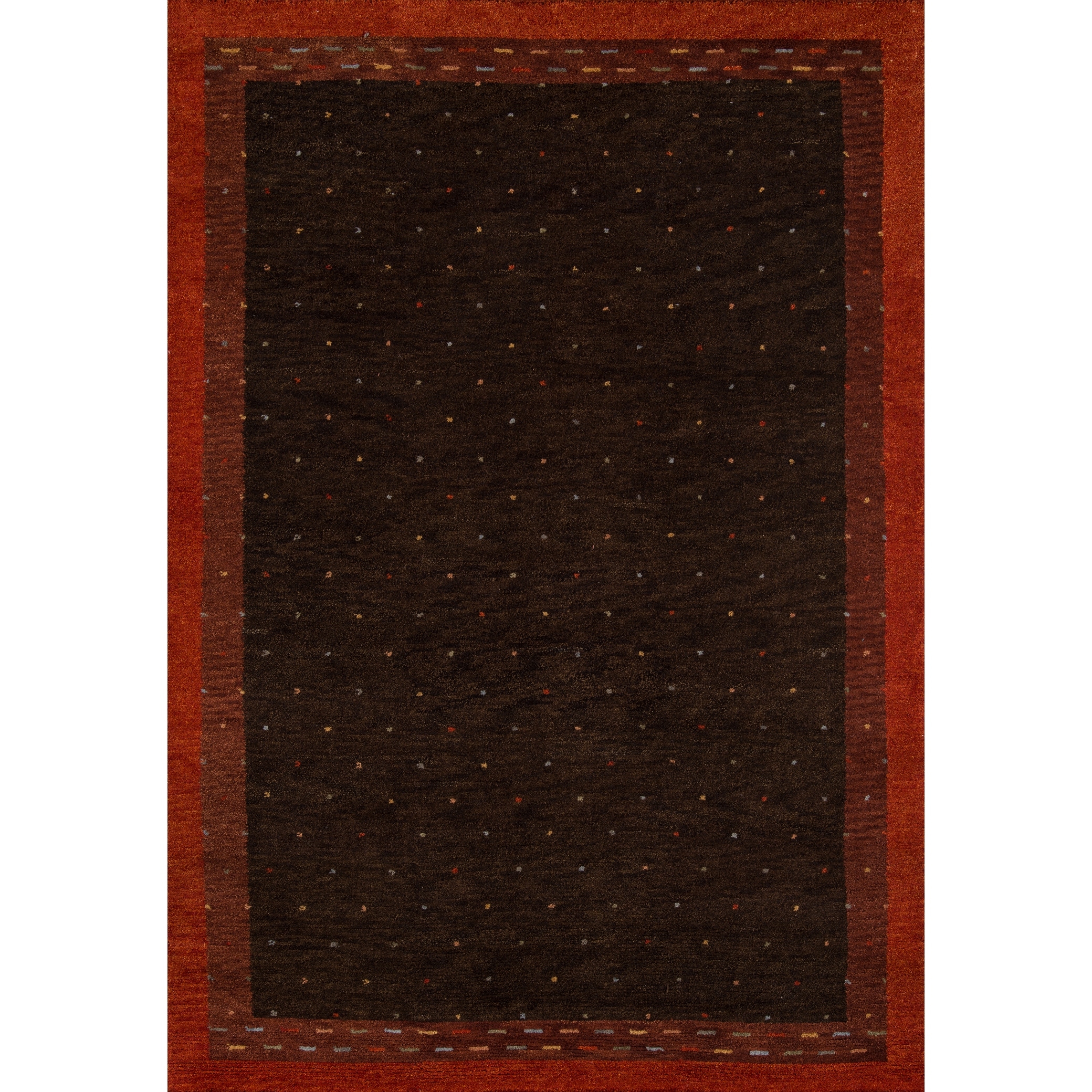 8' x 11' Brown 100% Wool Hand Knotted Contemporary Area Rug Momeni Rugs Desert Gabbeh Collection
