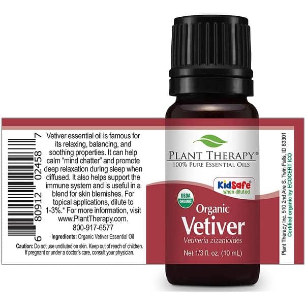 Plant Therapy Aromatherapy 10mL Essential Oil, 1/3oz, Organic Vetiver (3  Pack) - 1 x 1 x 2.69 inches - Bed Bath & Beyond - 36786994