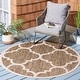 preview thumbnail 15 of 100, SAFAVIEH Courtyard Maryanne Indoor/ Outdoor Waterproof Patio Backyard Rug 4' X 4' Round - Brown