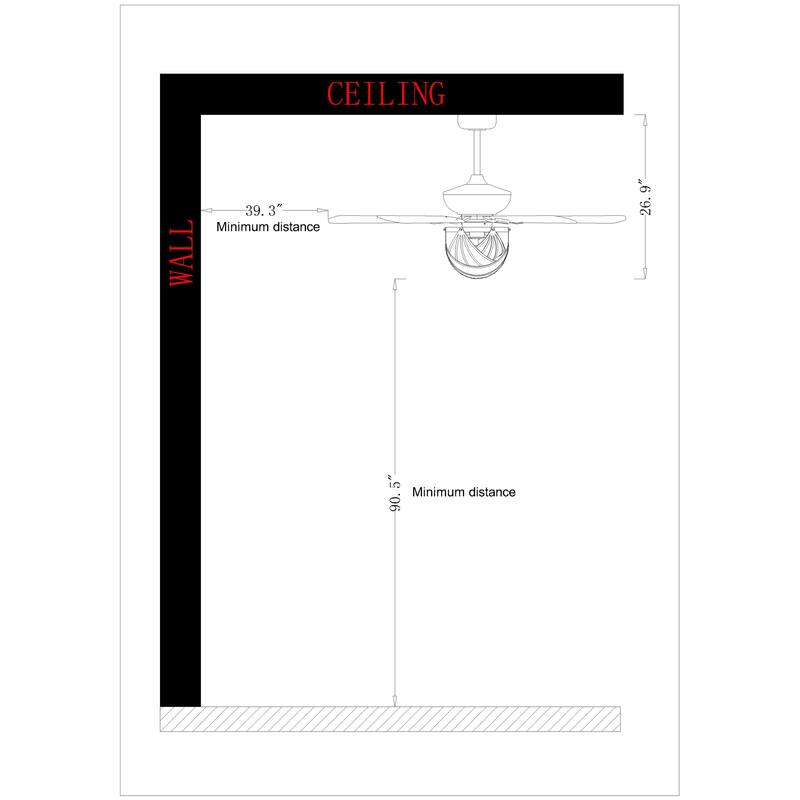 Parchman 52 Inch Mid-Century Modern Ceiling Fan with Remote - N/A