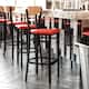 Option Natural Birch Wood Back/Red Vinyl Seat