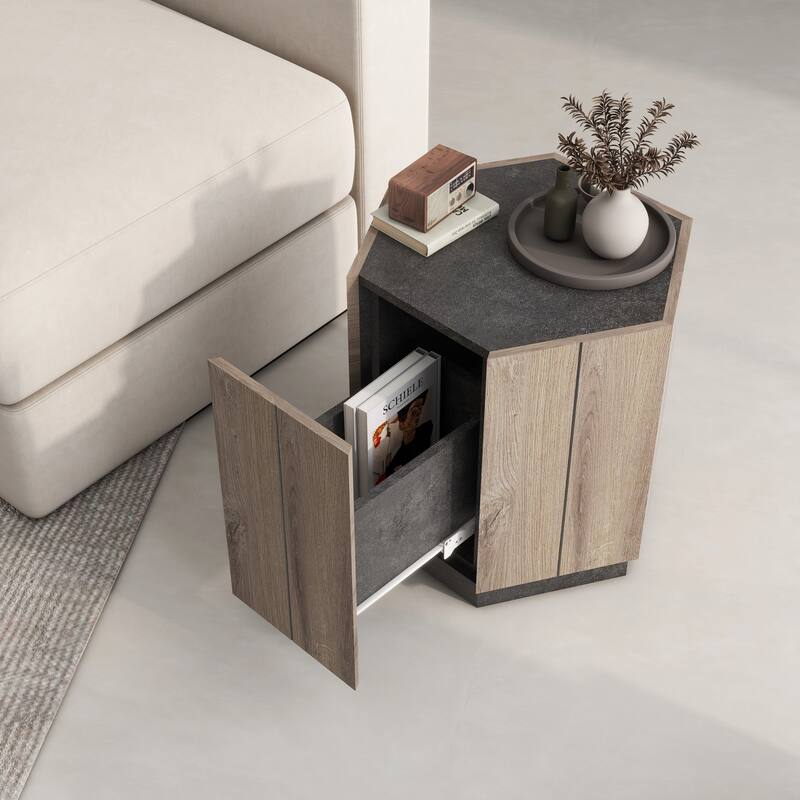Particle Board Coffee Tables Hexagon End Tables Storage Side Table Bed Bath & Beyond 38421759