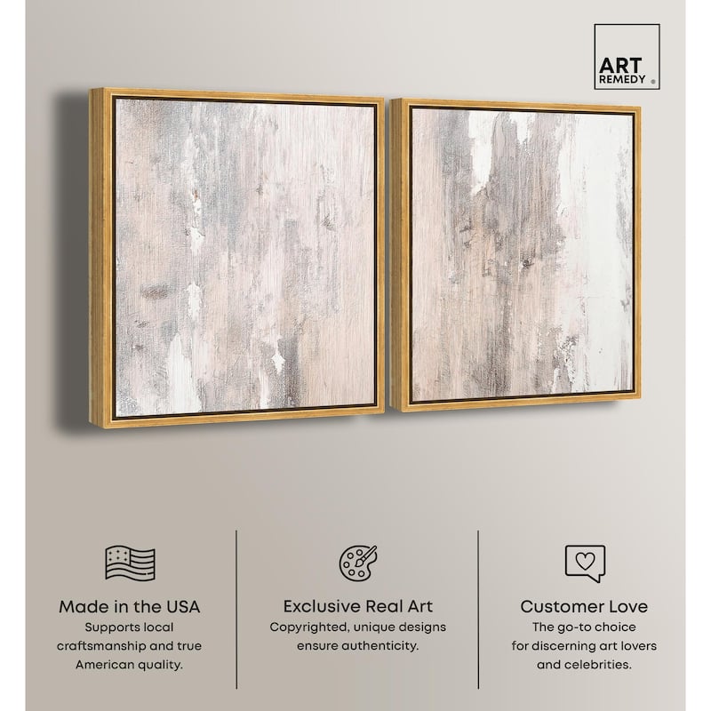 Striated Texture I Canvas Set of 2 by Art Remedy
