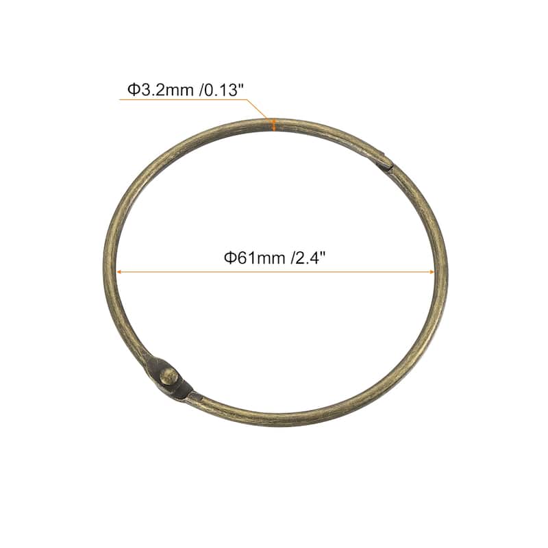Shower Curtain Rings, 12pcs - Loose Leaf Binder Rings