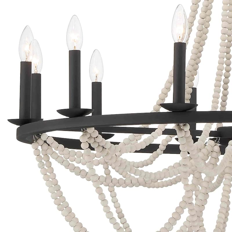 Cauhu 12-light Farmhouse Empire Beaded Chandelier - N/A