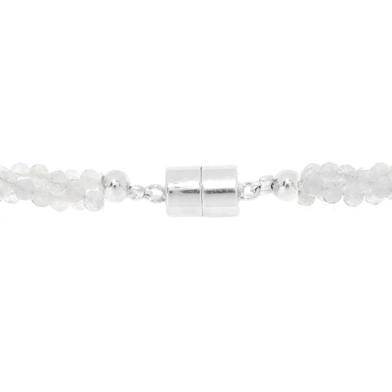 925 Sterling Silver multi gemstone Beaded Necklace