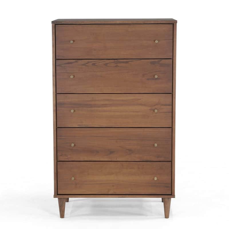 Grain Wood Furniture Mid Century 5-Drawer Chest