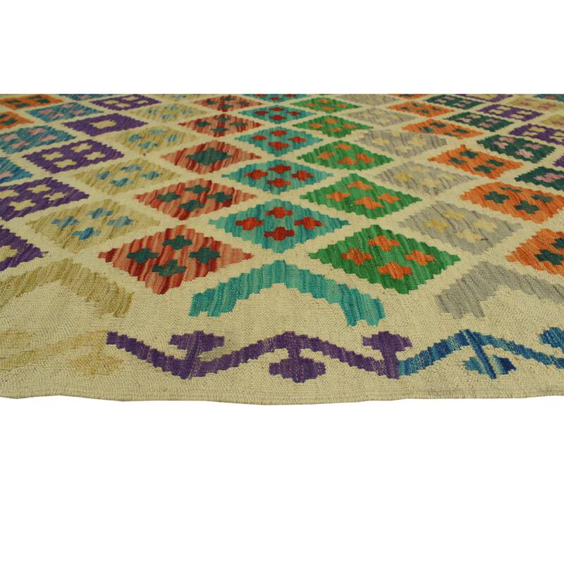HandWoven Sangat Siti Ivory/Purple Rug 8'5" x 11'4" Bed Bath