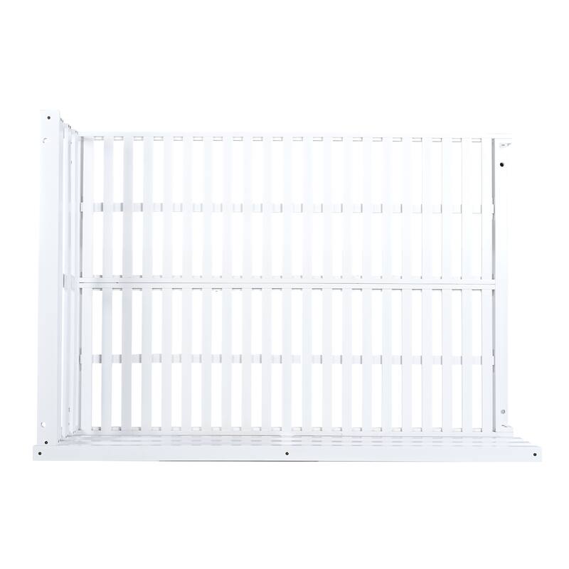 Roomfitters Outdoor Full Size Hanging Porch Swing Bed, Acacia Wood Frame with Hemp Ropes for Patio, Backyard, Garden