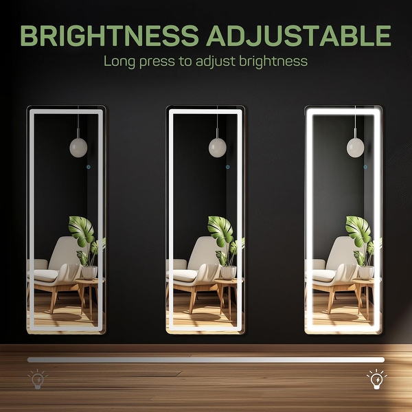 Floor Mirror with LED Light, 64