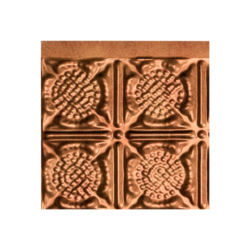 FASÄDE Traditional Style 6 Decorative Vinyl Backsplash Panel - 6x6 Inch Sample - Antique Bronze