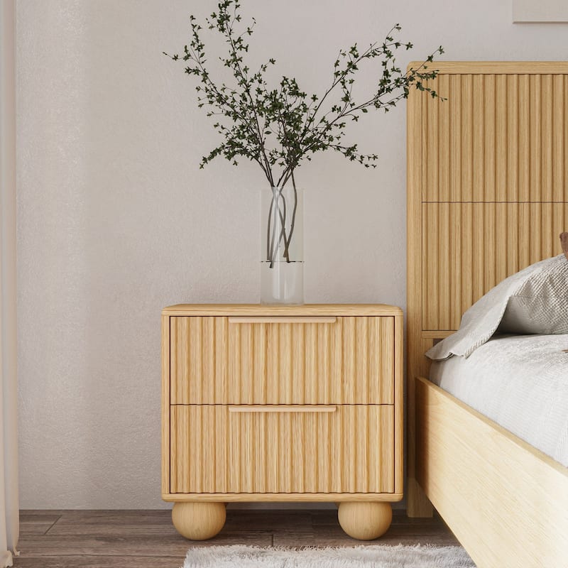 Modrest Winters Modern Natural Oak Nightstand - Natural