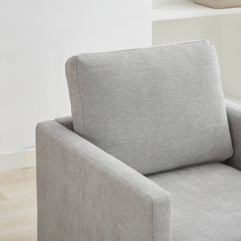 30.7"W Square Upholstered Swivel Accent Chair