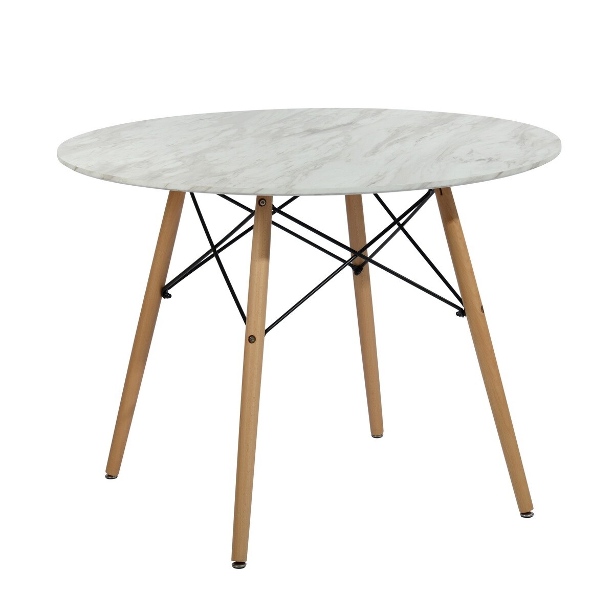 Furniturer Mid Century Modern Round Dining Table Overstock 32623572