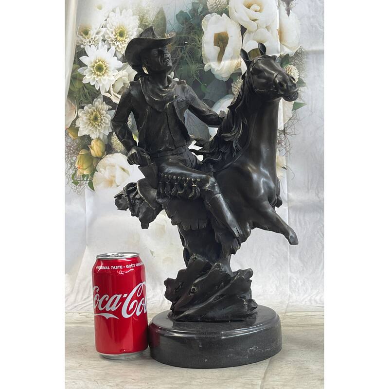 Abstract Modern Art Original Kamiko Outlaw Cowboy Horse Gun Bronze Sculpture Art