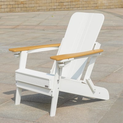 35.43" Modern HDPE Folding Adirondack Chair