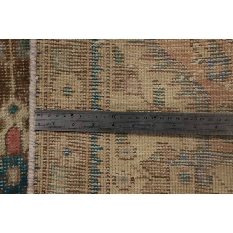 Hand Knotted Oriental 100% Wool Carpet Traditional Medallion Pink Tabriz Area Rug - 4' 7'' X 3' 4''