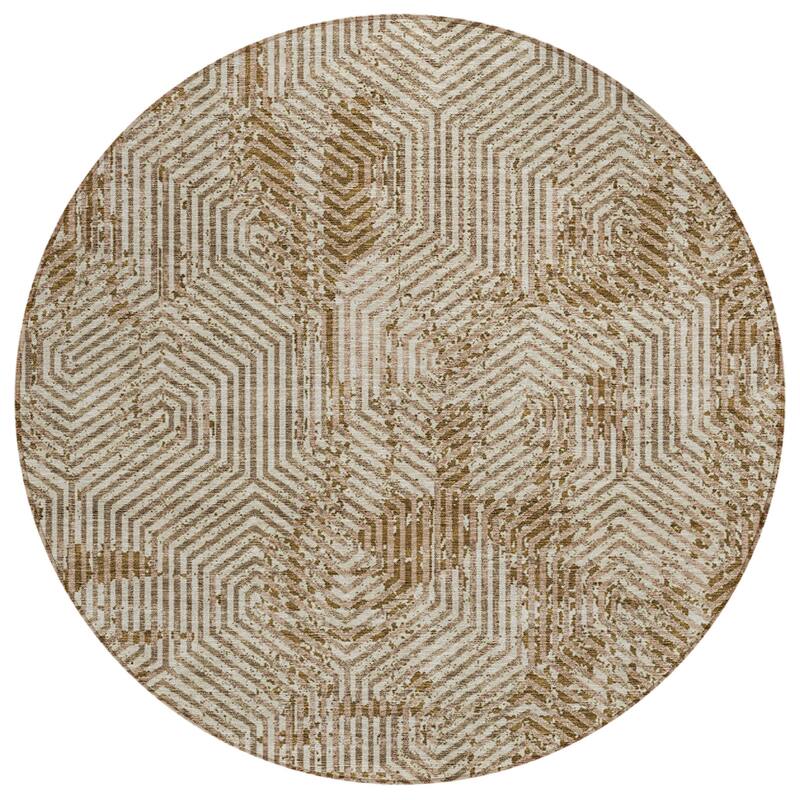 Machine Washable Indoor/ Outdoor Chantille Contemporary Maze Rug